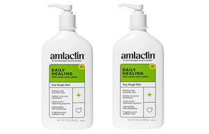 LOT OF 2 - Amlactin Body Lotion 20oz 12% Lactic Acid Moisturizing Unscented