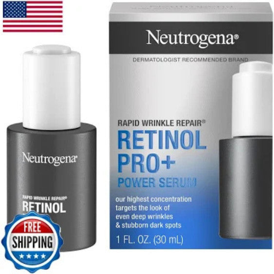 LOT OF 2 Neutrogena Rapid Wrinkle Repair Retinol 0.5% Serum - 1oz
