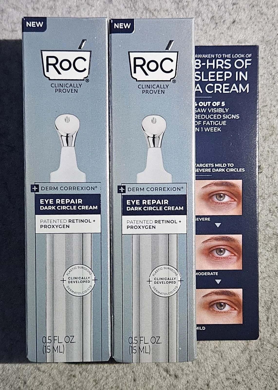 RoC Derm Correxion Eye Repair Dark Circle Cream - Lot of 2 - BRAND NEW!!