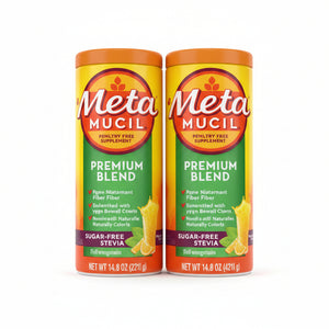 2 NEW SUGAR FREE METAMUCIL PREMIUM BLEND 4 IN 1 FIBER 14.9 OZ STEVIA NEW 72 tsp.