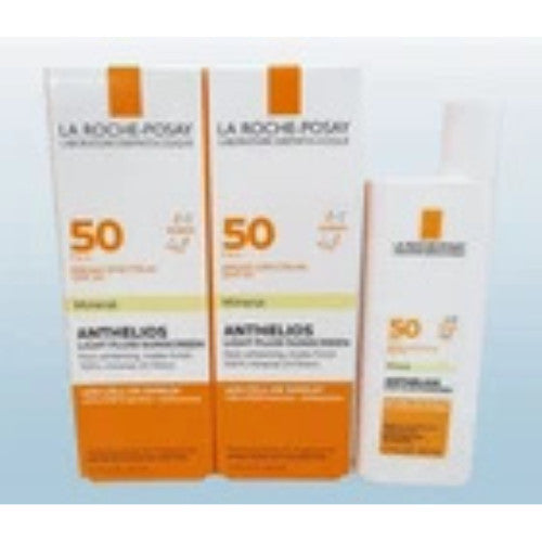 LA ROCHE POSAY ANTHELIOS MINERAL SPF 50 LIGHT SUNSCREEN 1.7 OZ 2PC LOT