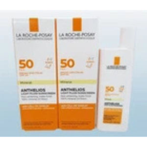 LA ROCHE POSAY ANTHELIOS MINERAL SPF 50 LIGHT SUNSCREEN 1.7 OZ 2PC LOT