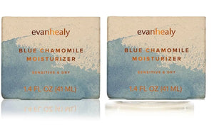 LOT of 2 - Evanhealy Blue Chamomile Moisturizer /Sensitive & Dry Skin 1.4Fl Oz