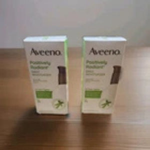 2X! Aveeno Positively Radiant SPF 15 Daily Moisturizer 4 OZ
