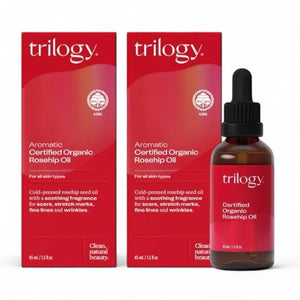 [Trilogy] 2 x Certified Organic Rosehip Oil 45ml For Stretchmarks / Wrinkles